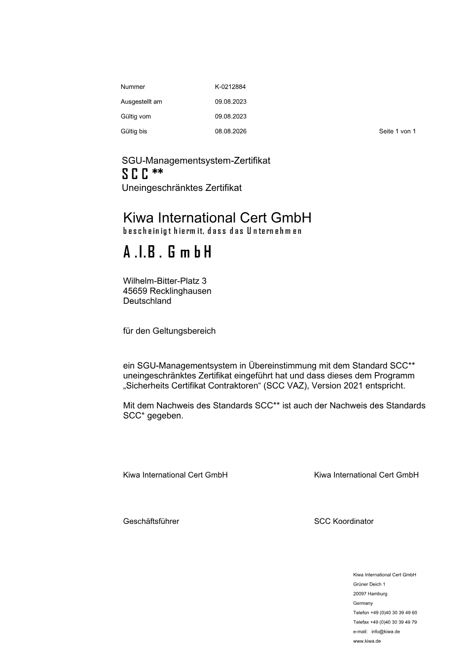 SCC* SGU-Managementsystem